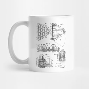 Billiard Ball Rack Vintage Patent Drawing Mug